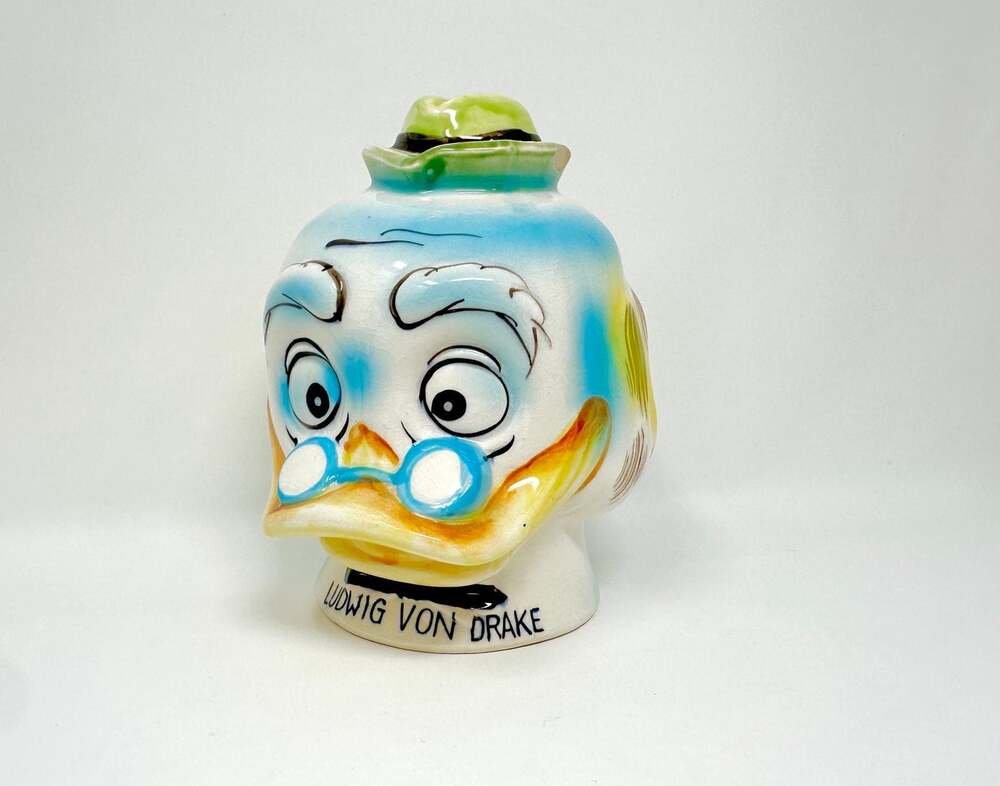 Vintage Disney Ludwig Von Drake Ceramic Coin Bank 1961 Walt Disney Productions